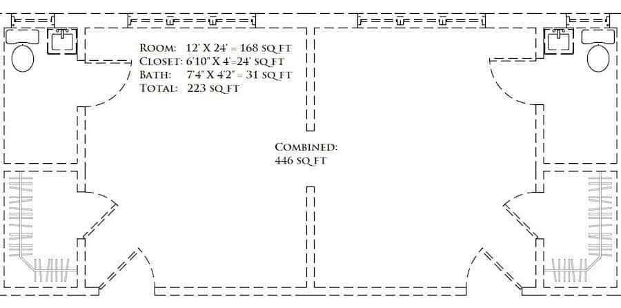 Floor plan two room suite